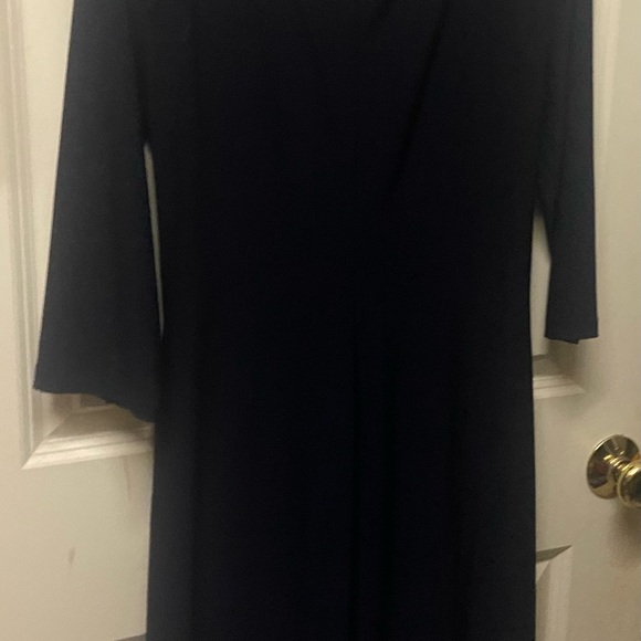 Chaps Navy Blue Cinched Long Sleeve Sheath Dress - Picture 4 of 4